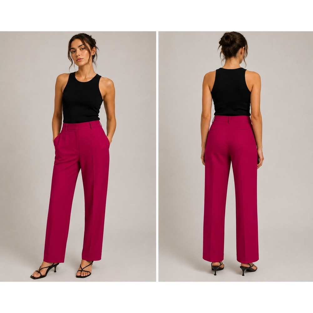 NWT The Kooples Women's Fuchsia Tailored Dress Pants EU 38 Designer Trousers